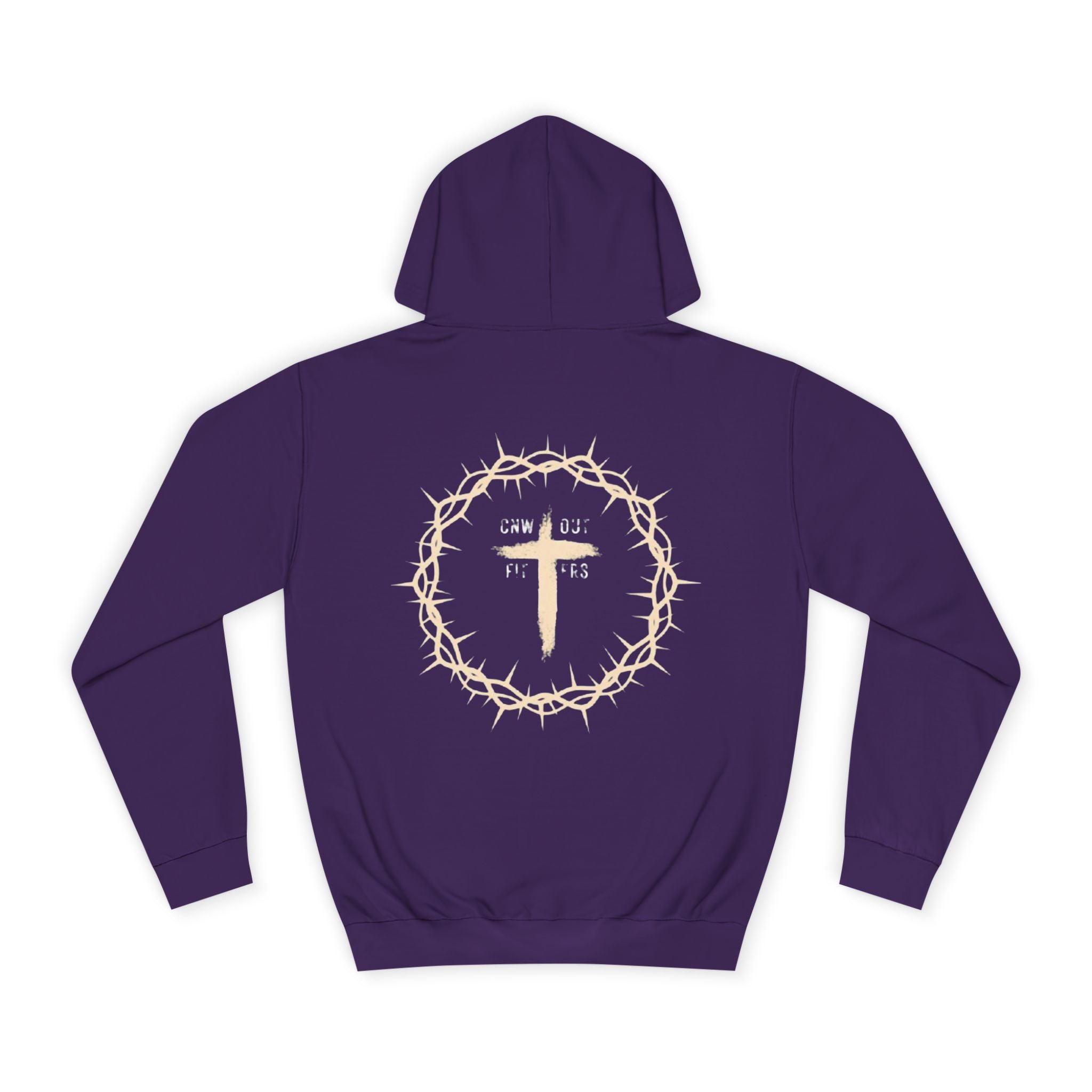 Inspirational Unisex College Hoodie - Faith & Strength Design