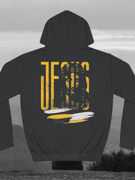 Unisex College Hoodie - 'Jesus' Graphic Sweatshirt for Faith and Community